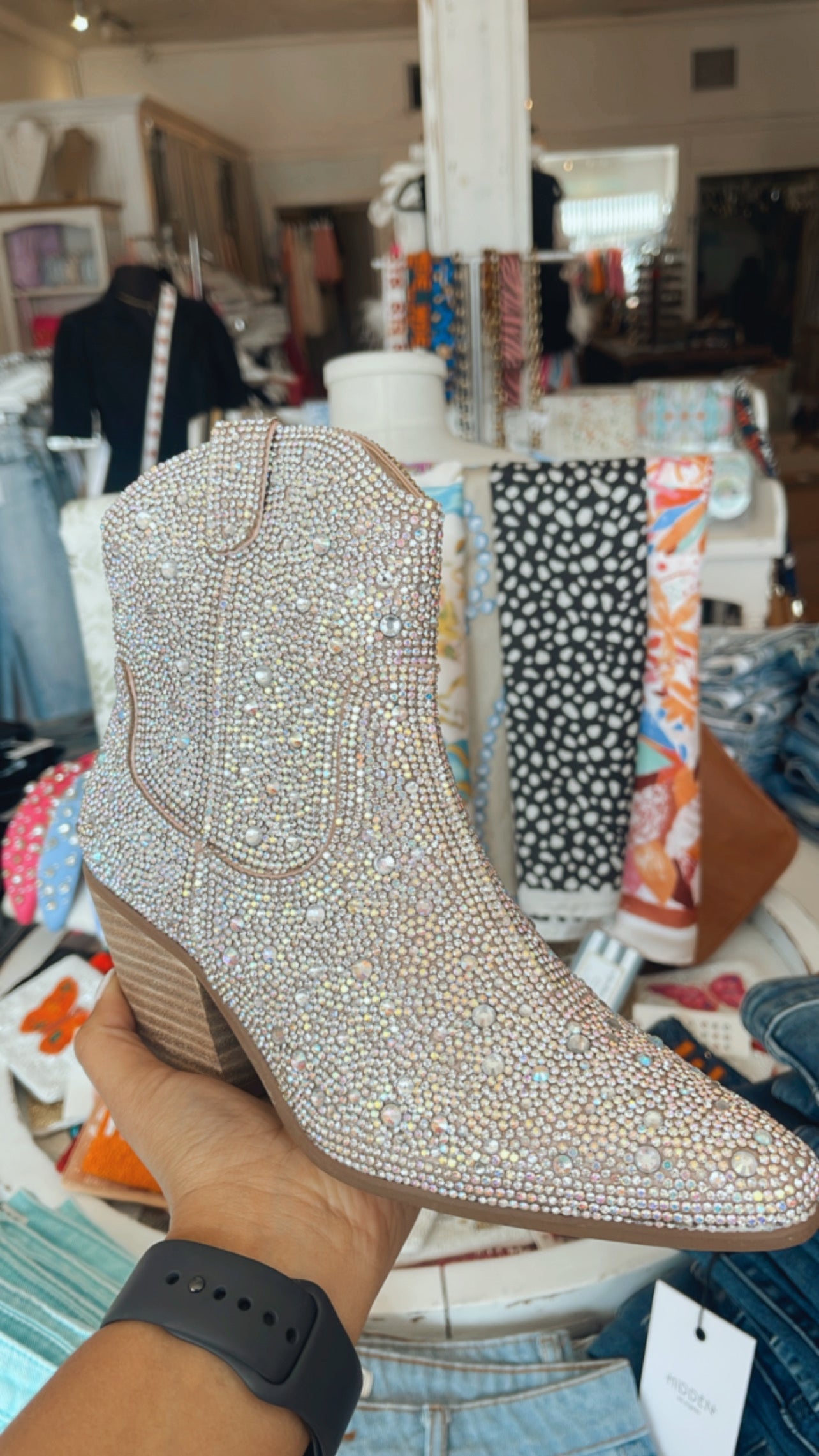 Harlow Clear Rhinestone Bootie