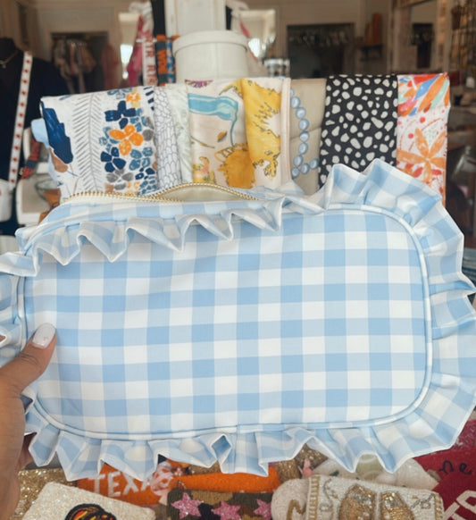 Large Gingham Nylon Bag