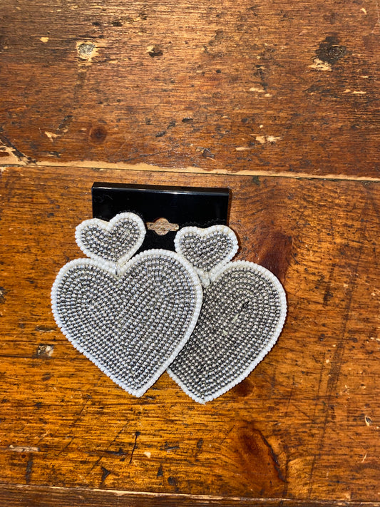 Silver Heart Earrings