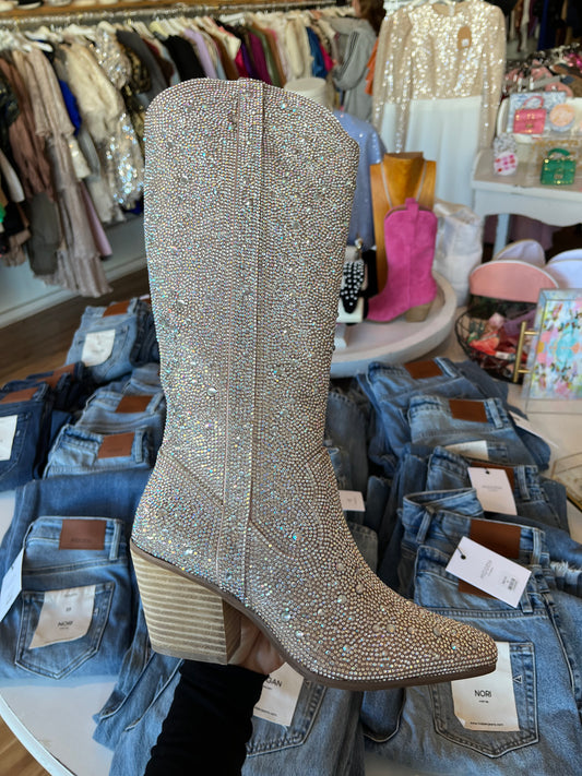 Nashville Knee High Rhinestone Boots