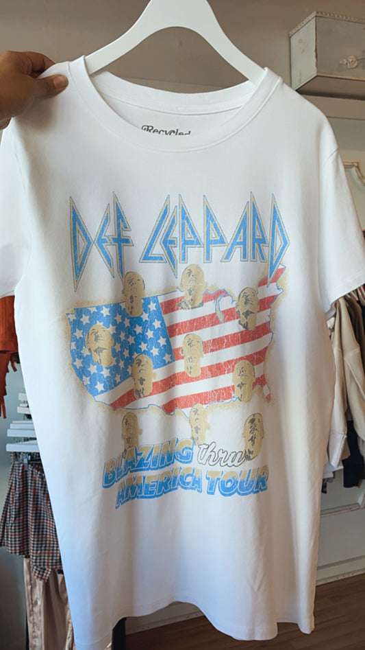 Def Leppard Blazing Thru White