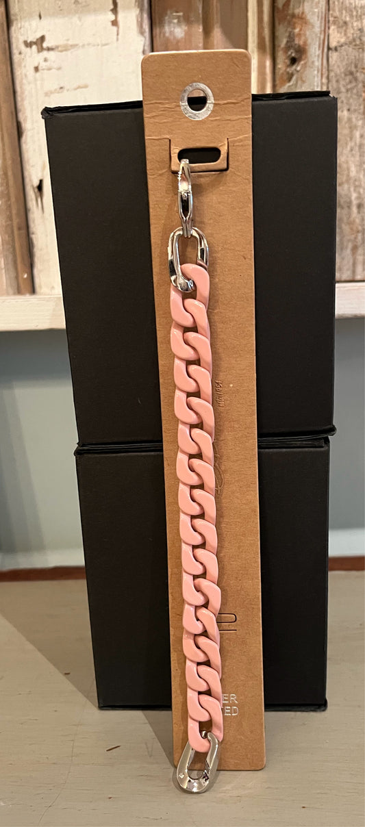 Victoria Blush Pink Chain Link Bracelet