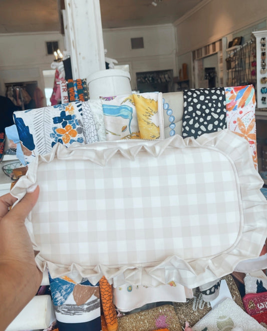 Large Gingham Nylon Bag