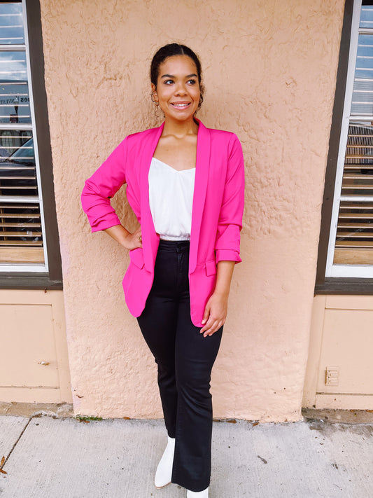 Pink Tiger Rhinestone Blazer