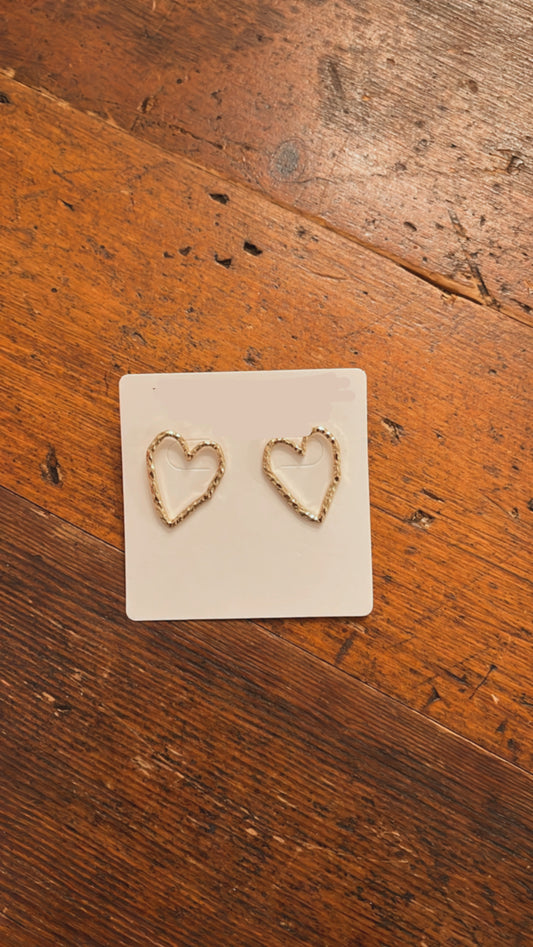 Mini Gold Heart Earrings